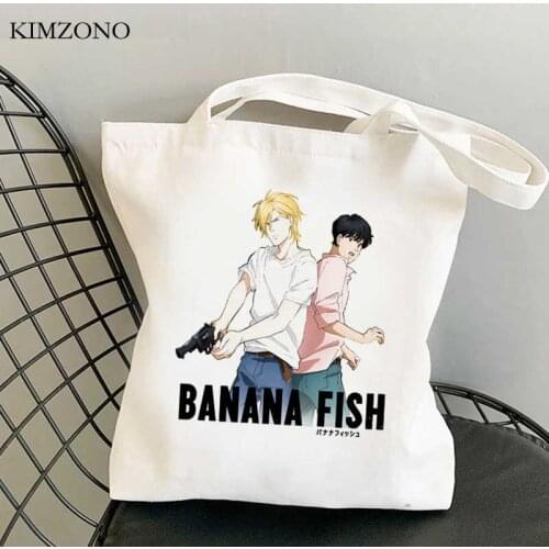 Banana Fish shopping bag handbag shopper bolso bolsas de tela canvas eco bag foldable sac cabas bolsa compra cloth cabas