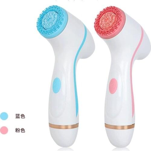 High Frequency Silicone Facial Cleansing Brush Blackhead Removal Acne Pore Cleanser Machine Peeling Face Washing Brush Device