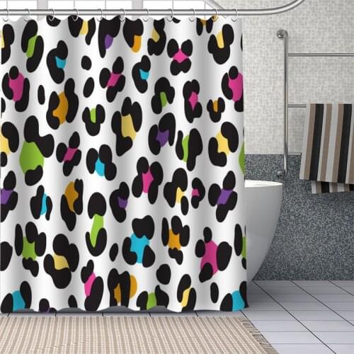Leopard Print Cheetah Art Shower Curtains Waterproof Fabric Cloth Bathroom Decoration Supply Washable Bath Room Curtain