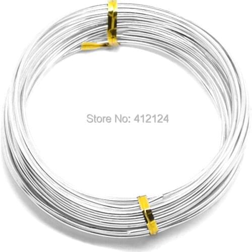1Roll (10M) Aluminum Wire For Charm Bracelets Necklaces Round Silver Plated Jewelry DIY Making Findings 2mm