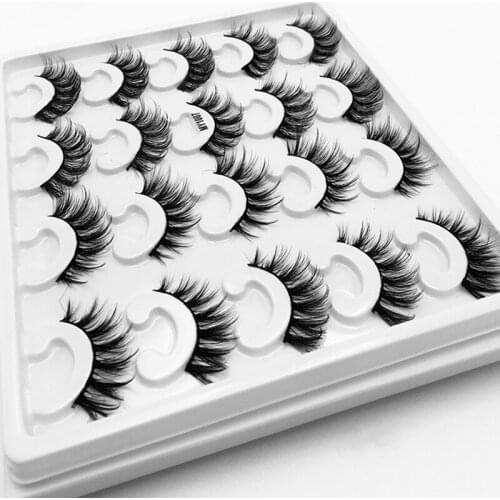 10 pairs 3D mink faux lashes natural false eyelashes pack eyelash packaging eyelash extension makeup pink lash boxes packaging