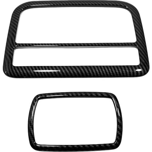 2Pcs Car Roof Reading Light Trim Frame ABS Carbon Fiber for Honda Civic 2016-2019 Decoration Accessories