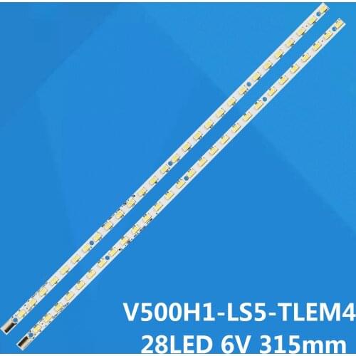 2 Pieces/lot 4A-D071074 LED strip V500H1-LS5-TLEM4 V500H1-LS5-TREM4 For TCL LE50D8800 L50E5000A L50E5050A LE50D880 L50E5010A