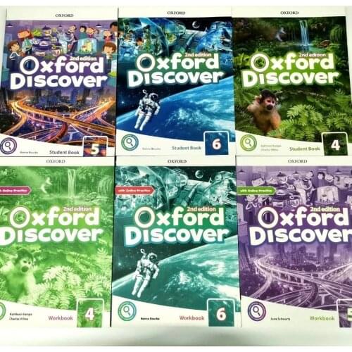 6PCS Oxford Discover 2nd Edition Level 4-6 Student Book + Workbook English Learning Textbook Children Age 7-16 Years