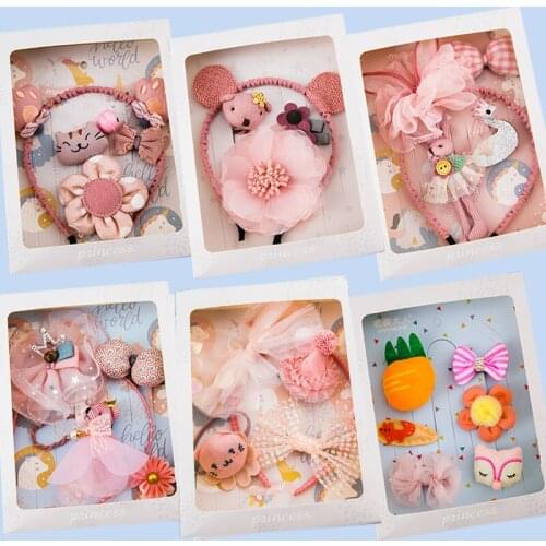 Princess Hair Accessories Gift Hair ties Boxed Childrens Headband Girls Hair Clip Hairpin Handmade Little Girl Headdress Gift