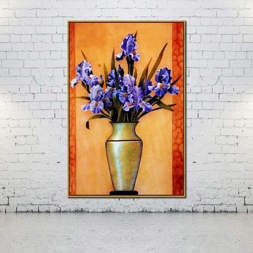 Artcozy Oil Canvas Painting bunch of flowers in a vase For Home Decoration Wall Art