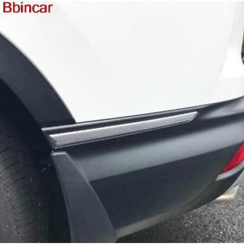 Bbincar ABS Chrome Rear Trunk Bumper Cover Trim Molding Corner Under Below Styling For HONDA CRV CR-V 2017 2018