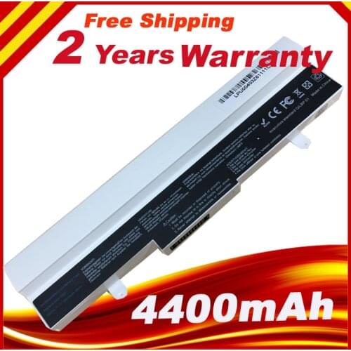 White 6CELL Laptop battery for ASUS Eee PC 1001 1005 1005H 1005HA 1101HA 1005PX AL31-1005 AL32-1005 ML32-1005 PL32-1005