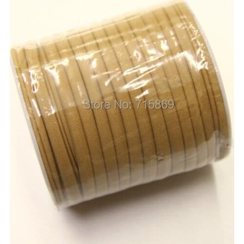 Free Ship 5mm 20meter / Row Khaki Elastic lycra cord Stitched round lycra cord Lycra strip For Jewelry Marking