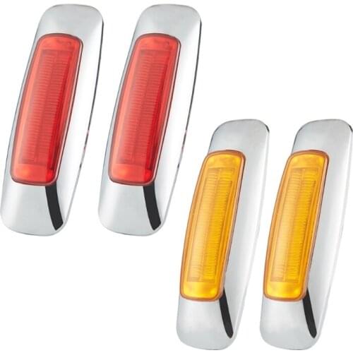 2Pcs 12-24V 8LED Truck Lorry Trailer Side Marker Indicators Car Turn Signal Brake Rear Warning Tail Light Lamp Wholesale