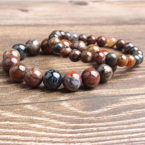 Ling Xiang 6/8/10/12mm fashion Jewelry natural Pietersite stone beads Bracelet DIY Charms Men Strand Beads Yoga Women Bracelets