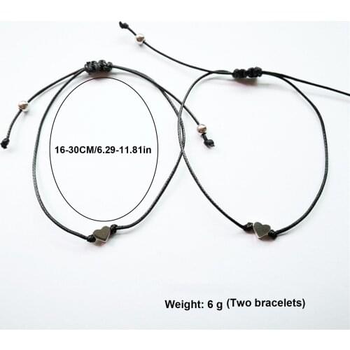 Heart Bracelets Set For 2 Relationship Bracelet For Best Sisters Mother Gift Ladies Heart Multicolor Charms Charms Bracelet Gift