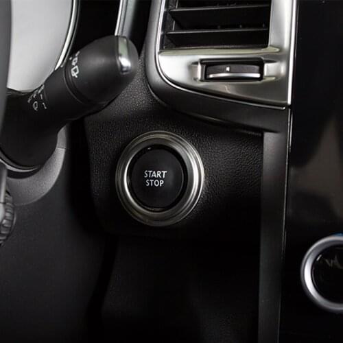 Stainless steel Ignition Key Decorative Ring Key Switch Coil Sticker for Renault Koleos for Samsung QM6 2017 2018 Accessories