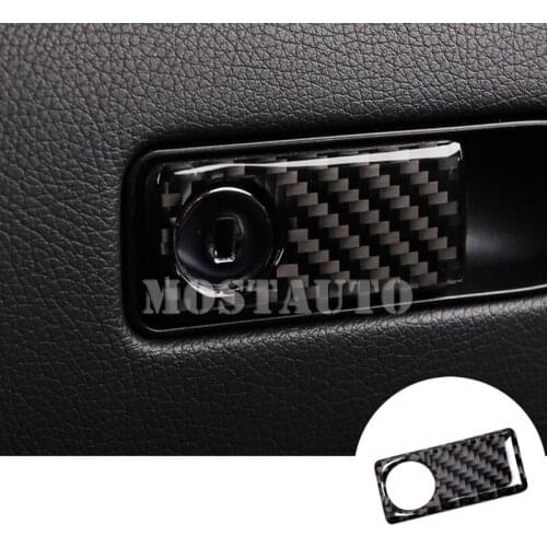 For Benz GLC X205 X253 Carbon Fiber Glove Box Switch Button Trim Cover 2015-2018 1pcs Car Accessories Interior Car Decor