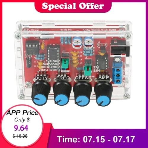 Signal Generator DIY Kit function generator synthesizer 5Hz~400kHz Adjustable Frequency Amplitude ICL8038