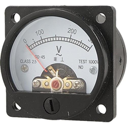 Hot Sale! Black AC 0-300V Round Analog Dial Panel Meter Voltmeter Gauge
