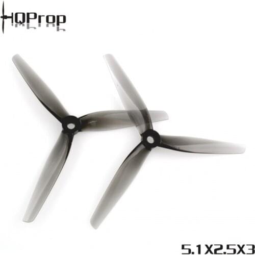 HQPROP 5.1X2.5X3 Grey 5125 3-Blade PC Propeller M5 Shaft for RC FPV Racing Freestyle 5inch Drones Replacement DIY Parts