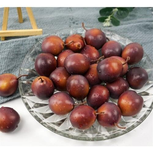 Simulation prune plum fake fruit model restaurant dining room hotel cafa bar store shop decoration artificial faux fruit props