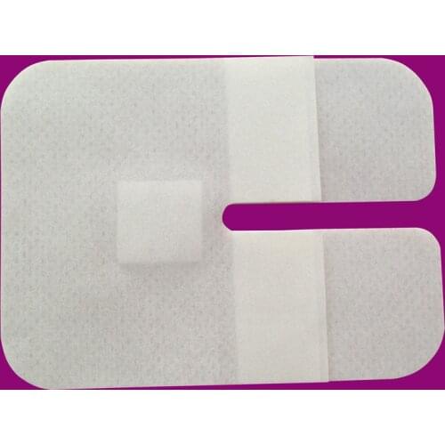 1pcs 6*8cm U shape Catheter Fixed Stick nonwoven wound dressing surgical pad 6*7cm non woven disposable filter sheet wound care