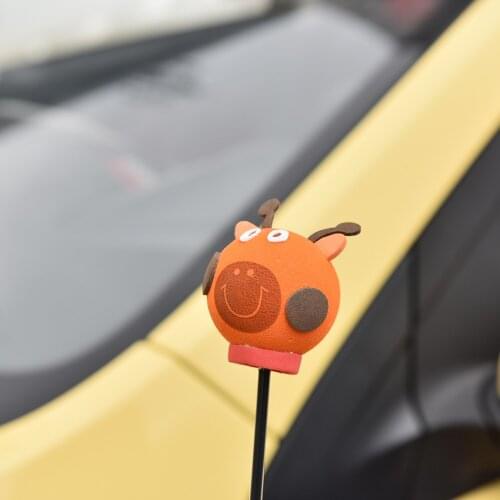 Cool Giraffe Eva Decorative Car Antenna Topper Balls Orange Car Fashion Exterior accessories
