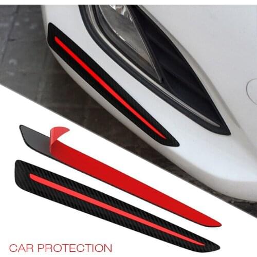 Mayitr 2pcs 30cm Car Auto Bumper Corner Protector Guard Cover Anti Scratch Rubber Stickers DIY Moulding