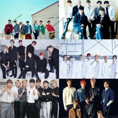 Diamond Painting Korean Boy Group Diamond Embroidery Full Square Drill Monsta X K-POP Mosaic Cross Stitch Kits Room Decoration