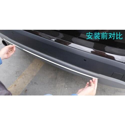 Stainless under rear bumper cover trim 1pcs Fit For BMW X1 F48 2016 2017 2018 2019
