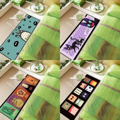 Anime Totoro My Neighbor Miyazaki Hayao Cat Floor Doormat Rug Long Mat Carpet Kitchen Non-slip Mat