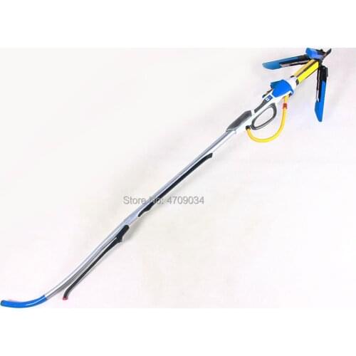Overwatch Mercy Skin Combat Medic Ziegler Weapon Cosplay Replica Caduceus Staff Pro'p