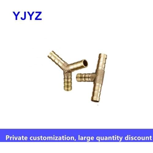 All copper t-shaped Y-shaped three-way pagoda joint tubing natural liquefied gas water pipe 10mm gas joint four-way