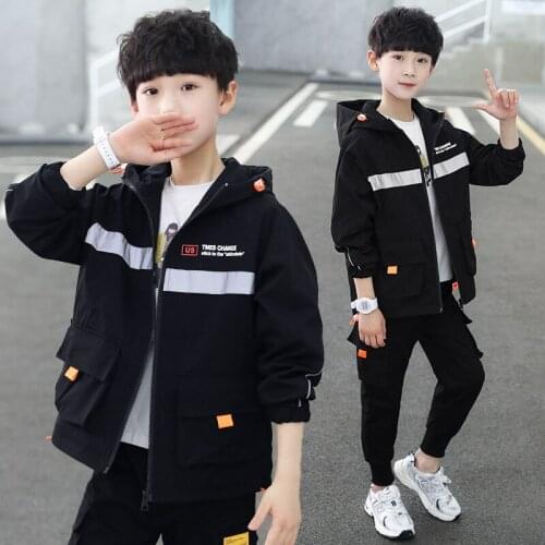 Casual Spring Autumn Boy Coat Overcoat Top Kids Costume Teenage Gift Children Clothes High Quality Plus Size