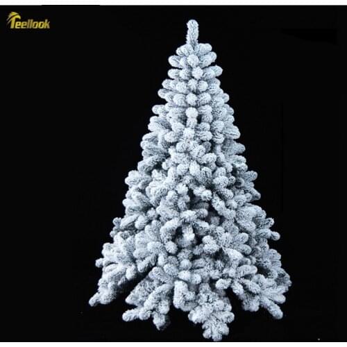 Teellook Christmas tree flocking factory direct1.5 M/1.8M/2.1M/ Snow Christmas arrangement Christmas gift shopping malls