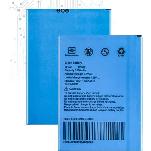 Replacement Battery 2500mAh For UMI ROMEX ROME X Mobile Phone