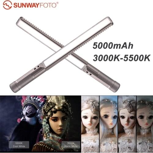 SUNWAYFOTO FL-152 LED Video Light Stick 3000K-5500K Camera Studio Photography Lighting with Removable Battery