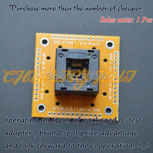 QFP48 LQFP48 TQFP48 ic test socket (With terminal board)Pitch=0.5 Size=7.6x7.6mm/9x9mm