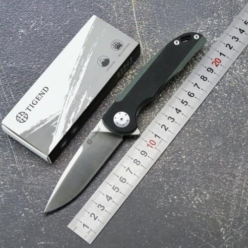 TIGEND CF1010 folding knife D2 blade G10 handle fishing adventure camping hunting outdoor survival pocket fruit knives EDC tool