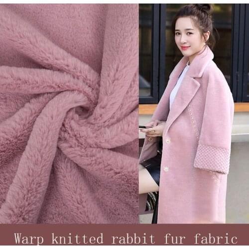 650 grams of warp-knitted rabbit fur fabric, rabbit fleece artificial fur, scarf, scarf, clothing, shoe material, toy fabric