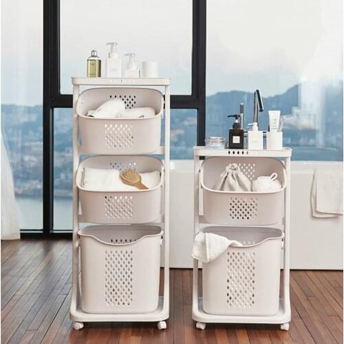 Thickened storage rack household storage bucket laundry basket bathroom shelf laundry basket organizadores ropa interior