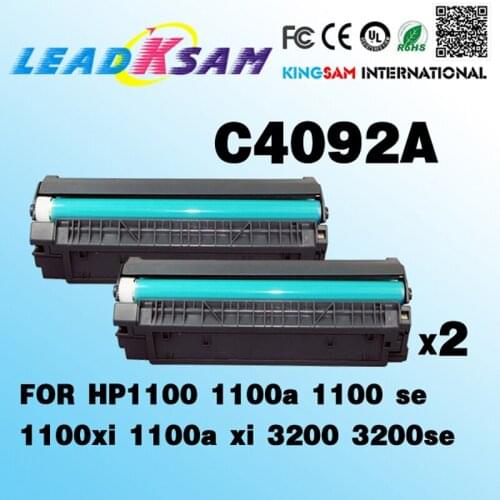 2x new compatible toner cartridge C4092A 4092A for 1100 1100a 1100 se 1100xi 1100a xi 3200 3200se