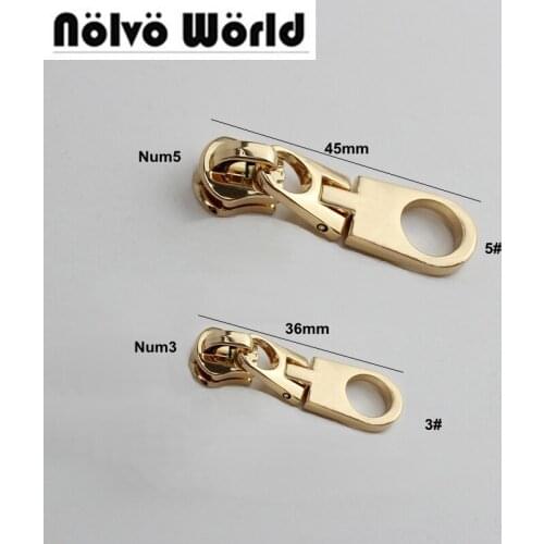 50sets/lot 3#5#Metal teeth zipper head plus movable lzipper puller slider metal for bags,garments fabric NO.5 metel zipper teeth