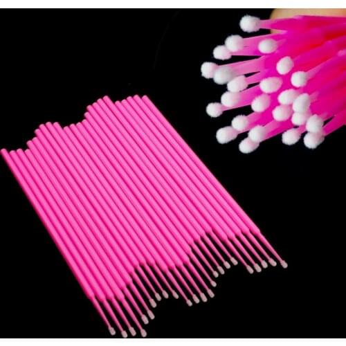 500pcs/bag Disposable Makeup Cotton Swabs Micro Mascara Brush Lash Cleaning Brush Stick Eyelash Extension Individual Applicators