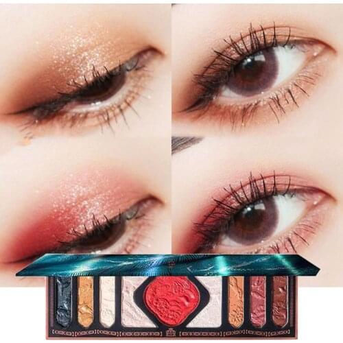 9-color Aviary Face Phoenix Embossed Eye Shadow High-gloss Pearl Matte Nude Long Lasting Powder Shadow