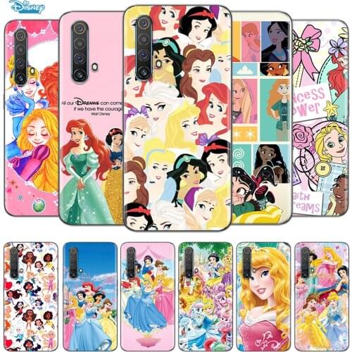 Transparent Cover Disney cute princess For OPPO AX7 A1K A93 A92 A73 A72 A53S A52 A32 A31 A9 A11 A7 A5 2020 Phone Case