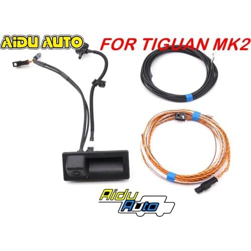 For MQB Tiguan MK2 new touran 5T 5NA827566D 5NA 827 566 D Rear View Camera Trunk handle Water spray Guidance Line WASH