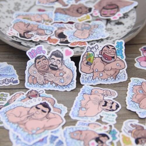 40pcs Funny Cute Muscle Man Cartoon Decorative DIY Journaling Scrapbooking Planner Gift Diary Decals Sticker Pack