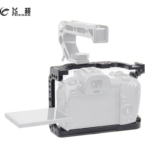 Camera Cage for Canon EOS R ILDC Camera Form-fitting w Arca Swiss Baseplate Arri Hole Cold Shoe Video Film Movie Rig Stabilizer