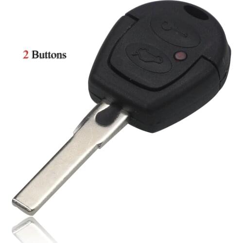 Kutery Car Key Shell For VW Polo Golf Sharan Seat Skoda Fabia Octavia 2Buttons Remote Car Key Case Cover With Uncut Key Blade