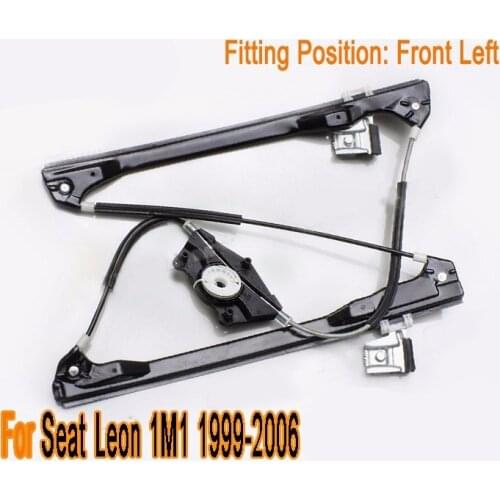 FOR SEAT LEON TOLEDO 1999-2006 5D LEFT FRONT WINDOW REGULATOR W/O MOTOR 1M0837461A