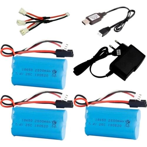 7.4V 2500mah li-ion battery 18650 for MJX T40 T40C F39 F49 T39 BG1518 BG1513 BG1515 BG1507 BG1506 1/12 RC truck Car Boat gun toy