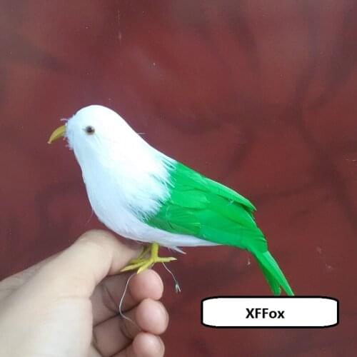 Small real life bird model foam&feather simulation green bird gift about 15cm xf0446